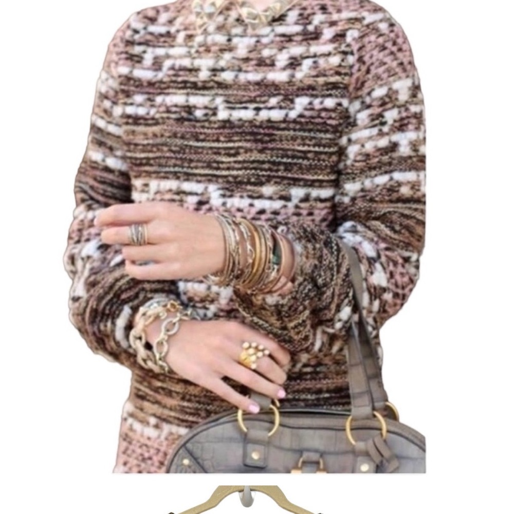 Zara Special Edition Metallic Boucle Sweater Size Small